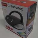 GPX, Inc. Portable Top-Loading CD Boombox with AM/FM Radio and 3.5mm Line in for MP3 Device - Black