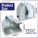 4 Pack Cantilever Gate Rollers Poly Cover with Bracket Universal Gate Cover fit 3", 4", 6 5/8" Cantilever Rollers Chain Link Fence Sliding Hardware Kit