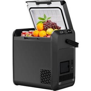Tecnolove Car Refrigerator Freezer, 22QT Car Fridge Compressor Cooler for Vehicle Use, Dual Power 12V/24V DC & 110-240V AC, -4°F to 50°F for Truck, RV, SUV