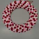 Pompom Wreath 12inches Pink And Red