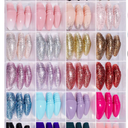 Beetles Press on Nails Kit- 720 Pcs Short Almond 24 Colors | 15 Sizes Glossy Matte Glitter with Nail Glue & Nail Tabs Stickers, Natural Fit Lightweight Fake Nails Kit Art for Women
