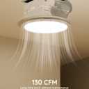 Fitop Bathroom Exhaust Fan with Light,130 CFM 47W 1100LM Ceiling Mount Shower Ventilation Exhaust Fan, 1.5Sones Bathroom Vent Fan with Light, Fan LED Light 3000K/4000K/5000K