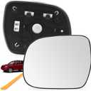Driver Side Power Heated Mirror Glass Assembly Replacement for Toyota RAV4 2006 2007 2008 2009 2010 2011 - Left Side Convex Mirrors With Backing Plate 8796142790 for Rav4 Accessories