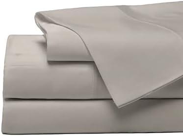 Cozy Earth Luxury Bed Sheet Set - 100% Viscose from Bamboo Fabric, Ultra-Soft & Breathable, Fits Regular & Deep Pocket Mattresses up to 20" - 4 Pieces Split King Sheet Set Dove Grey