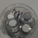 50 Pieces Whiteboard Magnets Round Clear Circle Plastic Magnets for Magnetic Dry Erase Boards, Refrigerator, 1.2 Inch
