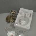 Brushed Antique Brass Bathroom Wall Sconce Vintage Style - G9 Bulb Compatible, Small Hardwired Bathroom Vanity Lighting with Hand-Etched Glass Shades, Easy Mounted for Bedroom Living Room Hallway