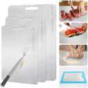 Titanium Cutting Board for Kitchen Stainless Steel Cutting Board Metal Yamato Cutting Boards for Kitchen Dishwasher Safe Charcuterie Boards Charcuterie Board Charcuterie Cheese Pasta Board 1PCS(Large) (9.8"L x 14.2"W)