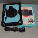 SEYMAC stock Case for iPad (A16) 11th/10th Generation 11''/10.9'' 2025/2022, Full-Body Drop Protection Case with Screen Protector &360 Rotate Hand Strap/Stand, Brightblue+Black