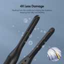 Terviiix Pencil Flat Iron for Edges & Short Hair, 3/10 Inch Small Hair Straightener for Men, Ceramic Mini Flat Iron for Pixie & Beard, 15s Fast Heat up, Dual Voltage, Auto Shut Off (Black)