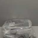 meekoo 8 Pack Collapsible Storage Bins Fabric Storage Bins Polyester Fabric Baskets with Handles Linen Closet Organizer for Shelf Home Closet Towels Toys(15 x 11 x 9.5 in,Black White)