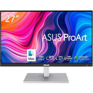 ASUS ProArt Display 27" Monitor PA278CV - WQHD (2560 x 1440), IPS, 100% sRGB, 100% Rec. 709, ΔE < 2, Calman Verified, USB Hub, USB-C, DisplayPort Daisy-Chaining, HDMI, Eye Care, Height Adjustable