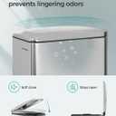 SONGMICS Slim Trash Can, 13-Gallon (50 L) Garbage Can for Narrow Spaces with Soft-Close Lid, Inner Bucket, and Step-on Pedal, Stainless Steel, 15 Trash Bags Included, Silver ULTB510E48
