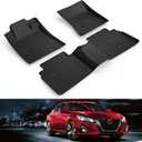 KIWI MASTER Floor Mats for 2019-2026 Nissan Altima, Custom Fit All Weather Car Mats, Heavy Duty TPE Floor Liners, Front & Rear 2 Row, Black  Nissan Altima|2019-2026|Floor Mats