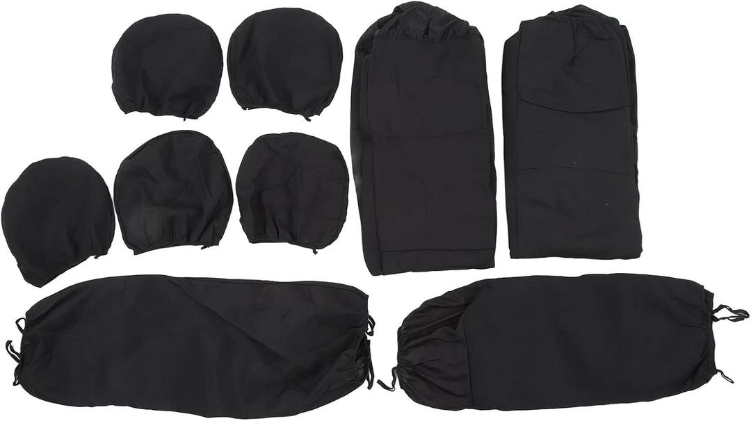 Car Cloth Seat Cover, Car Seat Covers Full Set Breathable and Soft Cloth Seat Cover Universal Fit for Cars Black