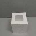 HBlife Facial Tissue Dispenser Box Cover Square White Acrylic Mask Case Holder with Magnetic Bottom, Dryer Sheet Holder for Car, Bathroom, Laundry, Office, Counter and Table, 5.51 x 5.51 x 5.91 Inch