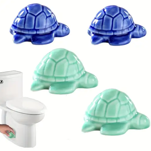 5Pack Toilet Bolt Caps, Turtle Toilet Bolt Covers Ceramic Sea Turtle Toilet Bolt Caps Cute Decorative Toilet Knob Covers Easy Installation Screw Cover Caps for Bathroom Floor Decor