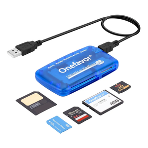 SmartMedia Cards Reader Writer, All-in-1 USB Universal Multi Card Adapter Slim Hub Read Smart Media SD, XD, CF, MMC, MS Pro Duo, Camera Flash Memory Cards Reader for Windows, Mac, Linux