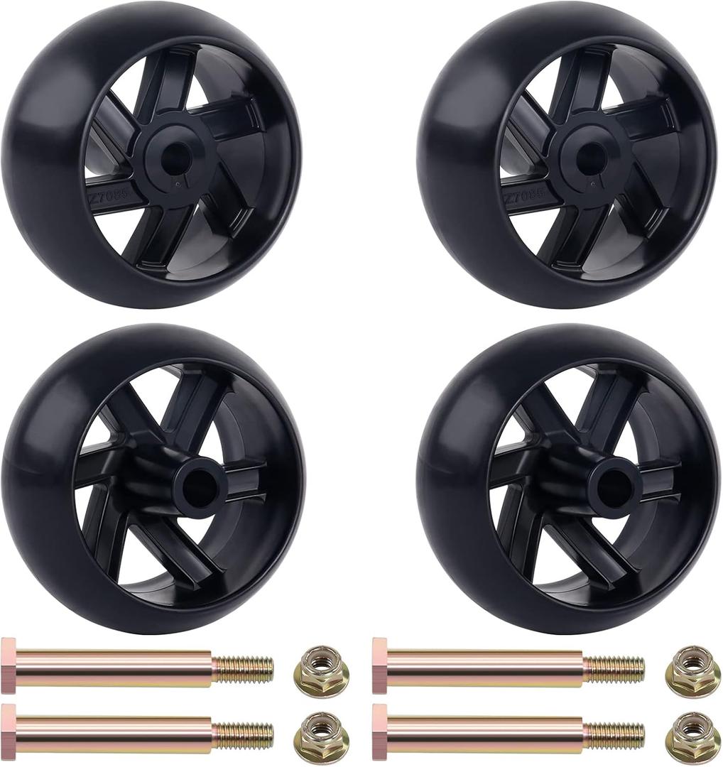 CheeMuii 4 Pack Deck Gauge Wheels Kit Fit for Most 42" 46'' 48'' 50" 52'' and 54" Decks Replace for Husqvarna 532174873 589527301 for Cub Cadet 753-04856A for MTD 133957 174873 734-03058, etc