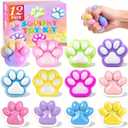 2 x 12Pack Big Cat Paw Squishy Toys ( 2.8Inches )- Large Stress Relief Squeze Taba Fidget Toys Kit, Birthday Office for Girls Boys Kids Adults