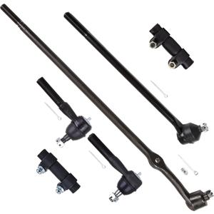 6pc Set Front Suspension Kit Tie Rod Adjusting Sleeve Outer and Inner Tie Rod End Center Link Replacement for Ford Bronco for F-100 for F-150 for F-250 for F-350