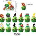 46PCS Football Birthday Party Decorations,Banner,Football Theme Party Decorations,Balloons.Cake Toppers,Cupcake Toppers.Football Birthday Decorations Sports party Decorations.