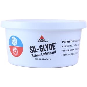 AGS Automotive Solutions SIL-Glyde 12 oz Tub Silicone Based Brake Assembly Lubricant for Eliminating Disc Brake Squeal - Moisture Proof, Heat Resistant, Rust and Corrosion Protector
