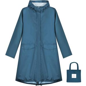 ANYOO Hood Rain Poncho Waterproof Lightweight