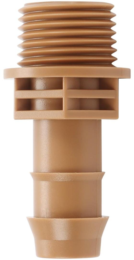 12 Pieces 1/2 Inch PVC to 1/2 Inch Drip Irrigation Adapter Fittings, 1/2" Male Pipe Thread(MPT) x 1/2" Drip Line Barbed Coupling Connectors 1/2-in PVC to 1/2-in Poly Tubing Adapter (1/2" Thread To 1/2" Coupling)