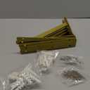 EZYDECOR Shelf Brackets Gold Brackets for Shelves 8 Inch Metal Wall Mounted Shelf Support Triangle Brackets for Floating Shelving with Screws (12 Pack)