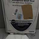 KOHLER Stonewood Quiet-Close, Elongated Toilet Seat Soft Close, Durable Wood, Easy Installation, Universal Fit, Home Essentials, Biscuit Finish, K-20466-96
