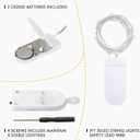 2 x 12 Pack Fairy Lights Battery Operated String Lights7FT 20LED Waterproof Silver Wire Christmas Lights Outdoor,Firefly Mini Lights for Bedroom Party Birthday Wedding Indoor Decorations Home Decor (Cold White)