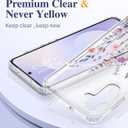 GVIEWIN for Samsung Galaxy S25 FE Case, with Screen & Camera Lens Protector, [Military-Grade Protection][Non Yellowing] Clear Floral Shockproof Protective Case for Women (Floratopia/Colorful)