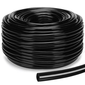 200 ft 5/16 Inch Drip Irrigation Tubing Blank Distribution Tubing Black Garden Watering Tube Line 0.42" OD x 0.30" ID for Irrigation System