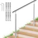4 Step Stainless Steel Handrails for Outdoor Steps 54x36in