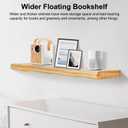 AZSKY Live Edge Floating Shelves for Wall, 36 Inch Floating Shelf, Farmhouse Decor Thick Unique Wood Shelf for Storage Living Room Bedroom Kitchen-Wall Shelf Set of 1 Natural Pine