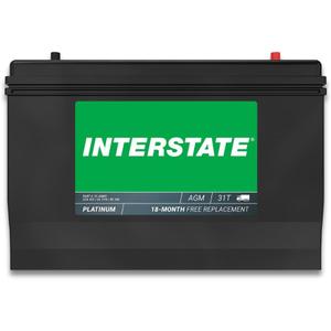 Interstate Batteries Marine Deep Cycle Battery 12V 100Ah 925CCA (31-AGM5) Pure Matrix Power Commercial Battery Pure Lead AGM Replacement (Group 31) Auxiliary Units APU, Starting Engines, Heavy Duty