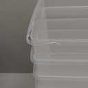 Simplify Storage Bins with Lids | Dimensions: 13.23"x 7.5"x 4.5" |6 Pack| Stackable | Nestable Bins | Great for Clothing | Books | Household Items | Shoes | Home Organization | Clear.