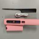 Cordless Hair Straightener and Curler 2 in 1, Mini, Lightweight and Small,USB Rechargeable with 4500mAh Battery, 10s Fast Heating, Portable Ceramic Flat Iron for Travel (Pink)