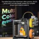 FLASHFORGE AD5X Multi-Color 3D Printer, CoreXY 600mm/s High-Speed, 1-Click Auto Leveling, 300C Direct Drive Extruder, 220x220x220mm Build Volume, Ideal for Precision and Efficiency