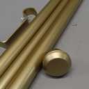 Gold Curtain Rod 32 to 58 Inch, HOTOZON 3/4 Inch Heavy Duty Curtain Rods for Windows, Decorative Single Drapery Rod with Diamond Finials