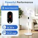 NEWBULIG 17" Pedestal Fans with Remote, Oscillating Standing Fan with 3 Speed & 3 Model, Quiet Timer Floor Fan for Indoor, Bedroom, Living Room, Office, Adjustable Height & Tilt Head, Easy Assembly