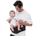 Baby Hip Carrier, Adjustable Extended Waistband with Various Pockets-Ergonomic, Toddler Carrier for Newborns & Toddlers up to 45lbs(Black)