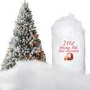 Tatuo 7 oz Fake Snow 200 g Per Bag Artificial Fake Cotton Christmas White Cloud Faux Fluffy Snow Indoor Soft for Winter Christmas Tree Mantle Village Nativity Scene