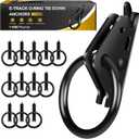 12 Pack E-Track O-Ring Tie-Down Anchors for Secure Motorcycles, Cargo Loads, Bikes in Trailers, Pickups, Vans, Trucks for E-Track System Accessories for Enclosed