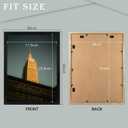 Golden State Art, 18x24 Frame, Black Solid Wood with Real Glass, 18 x 24 Picture Frames for Horizontal or Vertical Gallery Wall, Large Size Poster Frame, 1 Pack