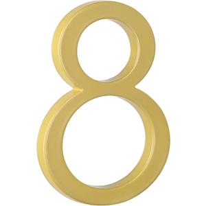 HASWARE 5" Floating House Number for Outside, Zinc Alloy Modern Outdoor Address Sign for Yard Street and Mailbox, Address Numbers and Letters for House (8, Golden)
