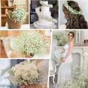 MARTINE MALL Babys Breath Artificial Flowers, 15 PCS White Baby Breath Flowers Artificial Bulk, Fake Babys Breath Gypsophila Real Touch Faux Babys Breath for Wedding Floral Arrangement Home Decor