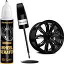 Black Rim Touch Up Paint Compatible with Kia, Wheel Scratch Repair Paint Pen Curb Rash Scuff Exact Match Scratch Repair Remover Car, 0.42 Fl Oz (EXP 02/04/26)
