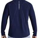 Men's Long Sleeve Sun Protection Swim Shirts UPF 50+ Rash Guard Quick Dry Lightweight Fishing Shirts for Beach Summer Navy Blue L