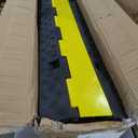 VEVOR Cable Protector Ramp, 5 Packs 2 Channels Speed Bump, Rubber Modular Humps Rated 11000 LBS Load Capacity, Protective Wire Cord Ramp Driveway Rubber Traffic Speed Bumps Cable Protector